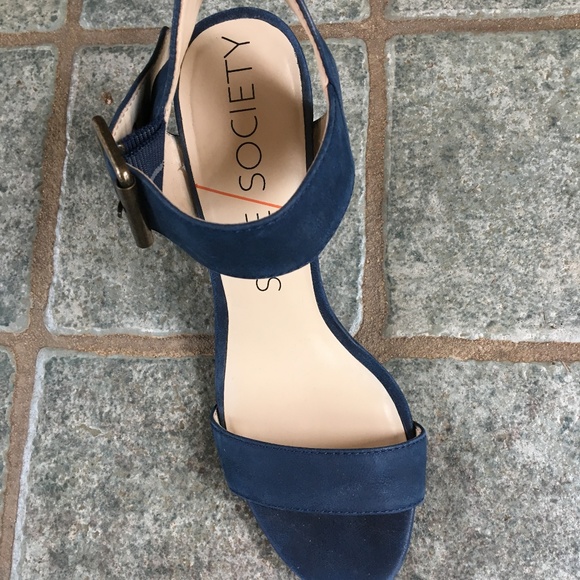 Sole Society Shoes - Sole Society blue sandals with perfect heel size 7